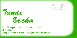 tunde brehm business card